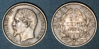 FRENCH MODERN COINS 50 centimes 2e empire (1852-1870). tête nue -
