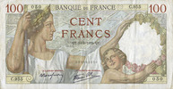 NOTES OF THE BANQUE DE FRANCE 100 francs Banque de France. Billet. Sully, -