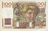 NOTES OF THE BANQUE DE FRANCE 100 francs Banque de France. Billet. jeune paysan, -