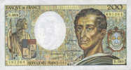 NOTES OF THE BANQUE DE FRANCE 200 francs Banque de France. Billet. (Montesquieu), -