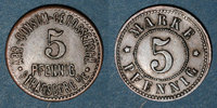 FRENCH EMERGENCY COINS 5 pfennig Strasbourg (67). Arb. Consum Genossenschaft. -