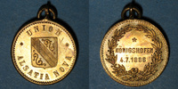 ALSACE Alsace. Strasbourg. Union sportive Alsatia Nova de Königshofen. Médaille laiton. 24,6 mm -