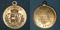 ALSACE bronze Alsace. Thann. Cavalcade. Médaille avec illet. 29,86 mm -