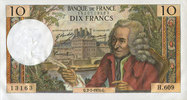 NOTES OF THE BANQUE DE FRANCE 10 francs Banque de France. Billet. Voltaire, -