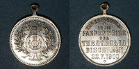 ALSACE Alsace. Bischheim. Bénédiction du drapeau de lassociation Théatralia. Médaille laiton argenté -