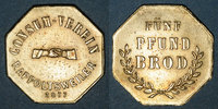 FRENCH EMERGENCY COINS 5 livres Ribeauvillé (68). Consum Verein. Fünf Pfund Brod ( de pain). Flan mince -