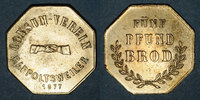 FRENCH EMERGENCY COINS 5 livres Ribeauvillé (68). Consum Verein. Fünf Pfund Brod ( de pain). Flan mince -