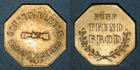 FRENCH EMERGENCY COINS 5 livres Ribeauvillé (68). Consum Verein. Fünf Pfund Brod ( de pain). Flan épais -