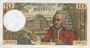 NOTES OF THE BANQUE DE FRANCE 10 francs Banque de France. Billet. Voltaire, -