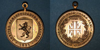 ALSACE bronze Alsace. Sélestat. 2e fête populaire. Médaille doré, avec son illet. 33,30 mm -