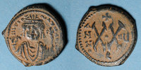 BYZANTINE EMPIRE follis Empire byzantin. Maurice Tibère (582-602). 1/2 . Théopoulis (Antioche), 587-588 -