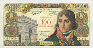 NOTES OF THE BANQUE DE FRANCE 100 NF Banque de France. Billet. / 10 000 francs, Bonaparte, Surchargé -