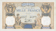 NOTES OF THE BANQUE DE FRANCE 1000 francs Banque de France. Billet. Cérès et Mercure, -