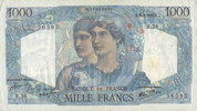 NOTES OF THE BANQUE DE FRANCE 1000 francs Banque de France. Billet. Minerve et Hercule, -