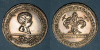 ALSACE Jeton Alsace. Strasbourg. Jubilé de Naissance du Dauphin. argent -
