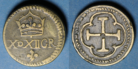 WEIGHTS Espagne. Poids monétaire de la quadruple pistole de Charles Quint milieu du XVIIIe -