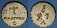 WEIGHTS Portugal. Poids monétaire de la lisbonine ou moidore. Fabrication anglaise, fin 18e siècle -