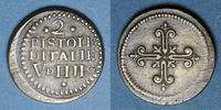 WEIGHTS Italie. Poids monétaire de la double pistole d'Italie -