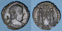 ROMAN EMPIRE Maiorina Magnence (350-353). . Trèves, 2e officine, R/: deux Victoires -