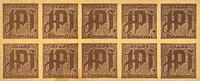 GERMANY - EMERGENCY NOTES (1914-1923) K - Z 1 pf Passau. Stadt. Billets. 10 x n. d. Carton jaunâtre -