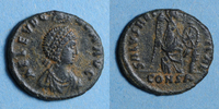 ROMAN EMPIRE Centenionalis Eudoxia, épouse d'Arcadius. . Constantinople, 1ère officine, 402-404. R/: Victoire -