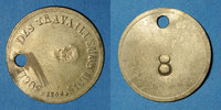 FRENCH EMERGENCY COINS Lyon (69). Société des Travailleurs Unis. sans valeur, troué, sans la contremarque habituelle -