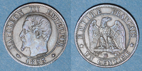 FRENCH MODERN COINS 1 centime 2e empire (1852-1870). tête nue Strasbourg -