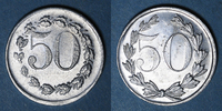 FRENCH EMERGENCY COINS 50 centimes Châteauneuf (35). Camp de prisonniers de guerre allemands. -