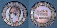 FRENCH MODERN COINS 10 centimes 2e empire (1852-1870). Module de Visite de la Monnaie de Paris -