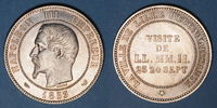 FRENCH MODERN COINS 10 centimes 2e empire (1852-1870). Module de Visite de Lille -