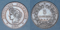 FRENCH MODERN COINS 5 centimes 3e république (1870-1940). Cérès Torche -