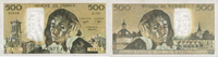 NOTES OF THE BANQUE DE FRANCE 500 francs Banque de France. Billet. (Pascal) -