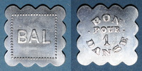 FRENCH EMERGENCY COINS Jeton de bal anonyme. Bon pour 1 danse -