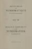 NUMISMATIC BOOKS Revue Belge de Numismatique. -