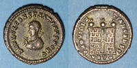 ROMAN EMPIRE Centenionalis Constantin II, césar (317-337). . Héraclée, 5e officine, R/: porte de camp -