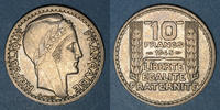 FRENCH MODERN COINS 10 francs Gouvernement provisoire (1944-1947). Turin 1945, rameaux courts -