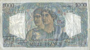 NOTES OF THE BANQUE DE FRANCE 1000 francs Banque de France. Billet. Minerve et Hercule, -