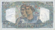NOTES OF THE BANQUE DE FRANCE 1000 francs Banque de France. Billet. Minerve et Hercule, -