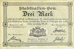 FRENCH EMERGENCY NOTES 3 mark Mulhouse (68). Ville. Billet Non annulé -