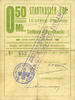 FRENCH EMERGENCY NOTES 0,50 mark Ribeauvillé (Rappoltsweiler) (68). Ville. Billet, carton. . Annulation à lavers par cachet -