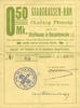 FRENCH EMERGENCY NOTES 0,50 mark Ribeauvillé (Rappoltsweiler) (68). Ville. Billet, carton. . Annulation au revers par cachet -