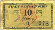 FRENCH EMERGENCY NOTES 10 pfennig Riquewihr (Reichenweier) (68). Billet. -