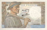 NOTES OF THE BANQUE DE FRANCE 10 francs Banque de France. Billet. mineur, -