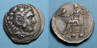 GREEK COINS Tétradrachme Royaume de Macédoine. Alexandre III le Grand (336-323 AC) . Acé-Ptolémaïs 316-315 AC -