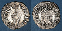 OTHER FEUDAL COINS Denier Franche Comté. Archevêché de Besançon. Hugues III . estevenant, 6e type -