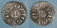 OTHER FEUDAL COINS Denier Lyonnais. Archevêché de Lyon. Monnayage anonyme . au L barré -