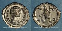 ROMAN EMPIRE Denier Julia Domna, épouse de Septime Sévère ( 217). . Rome, 209. R/: Junon -