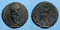 ROMAN EMPIRE Sesterce Domitien (81-96). . Rome, 95-96. R/: Jupiter -