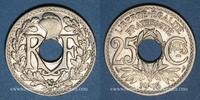 FRENCH MODERN COINS 25 centimes 3e république (1870-1940). Lindauer, type souligné, -