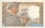 NOTES OF THE BANQUE DE FRANCE 10 francs Banque de France. Billet. mineur, -
